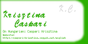 krisztina caspari business card